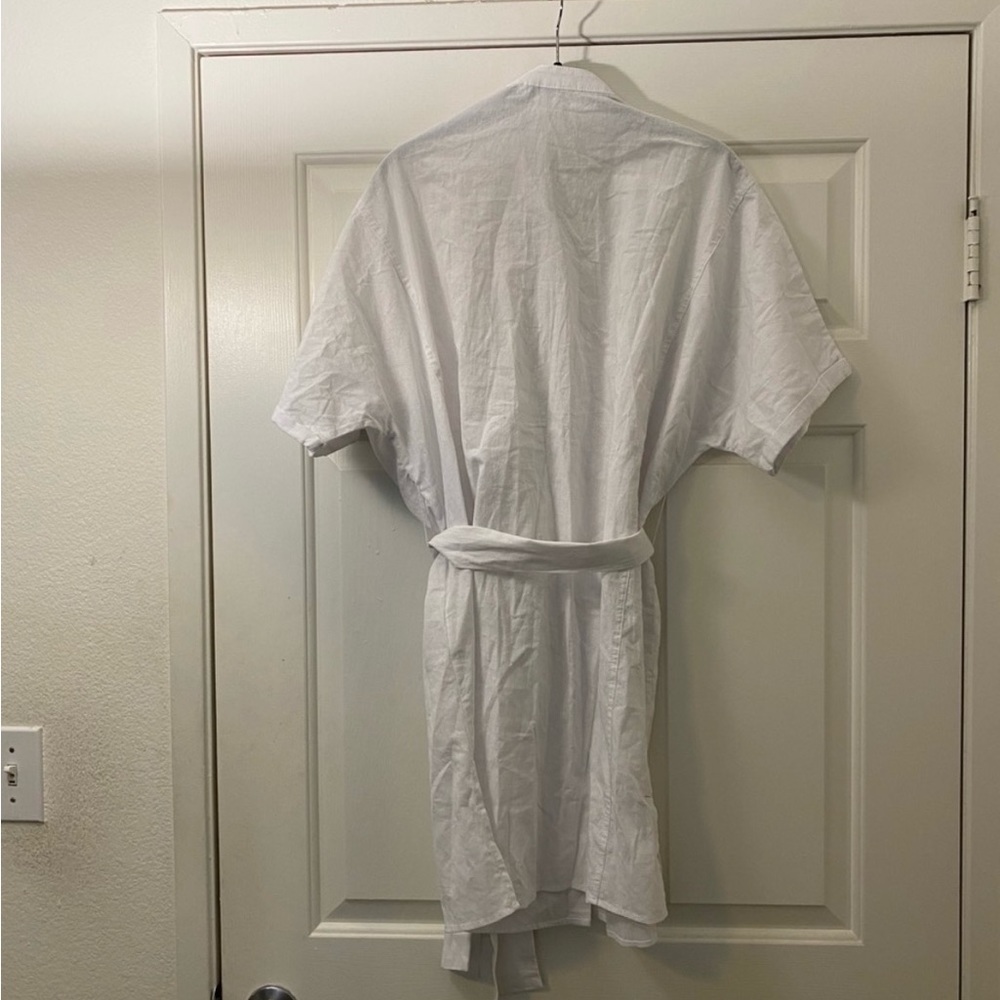 NWT White Cotton Shirt Dress - size medium - Picture 4 of 4